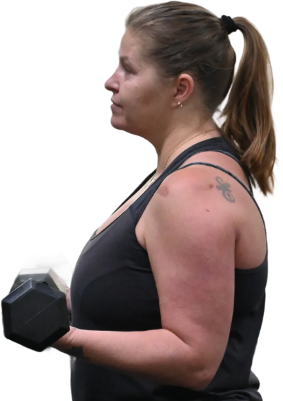 Woman weight lifting